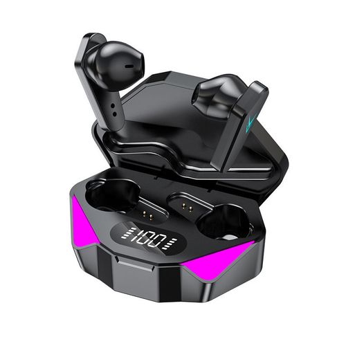 게이밍 무선 블루투스 이어폰 TWS X15 디지털 디스플레이 65ms 초저지연 LED 라이트 노이즈캔슬링 HD 통화 스마트폰/PC 호환