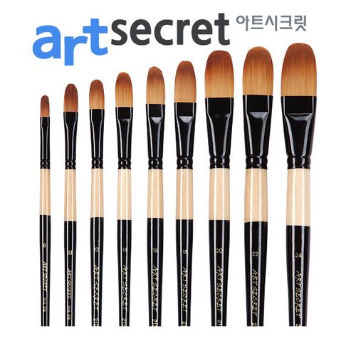 아트시크릿 수채화브러쉬 아크릴화 필버트 둥근평붓 215FB, 1개, 20호