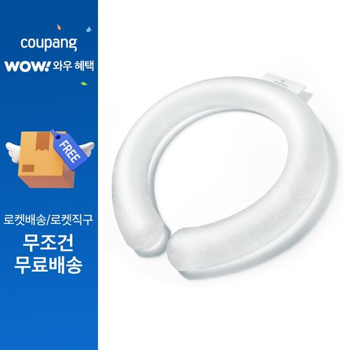 신지모루 와이드 냉각 쿨링 대용량 아이스 넥밴드, 화이트, 183 x 205 x 30 mm, 1개