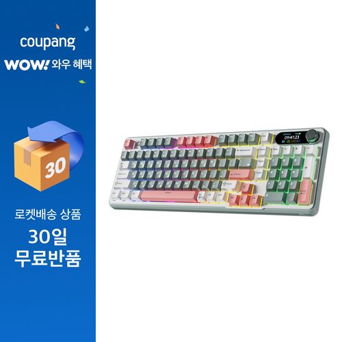 로얄클루지 RKS98 RGB 기계식 3모드 유무선 키보드, 캠핑, 카늘레즈축, 제조사축