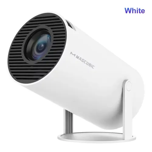 Magcubic HY300 스피커 전자 초점이있는 울트라 휴대용 4K 프로젝터 300ANSI 야외 영화 Android11 BT5.4