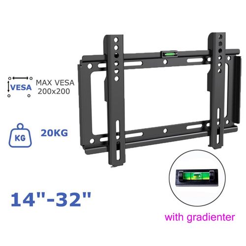 대부분의 14인치32인치 평면/곡면 TV에 사용 가능한 최대 VESA 200x200mm 최대 하중 55파운드까지 견디는 공간 절약형 범용 TV 벽걸이 브래킷