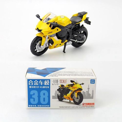 다이캐스트 Caipo 118 Yamah YZF-R1 합금 및 플라스틱 바이크 오토바이 장난감 컬렉션 친구 선물