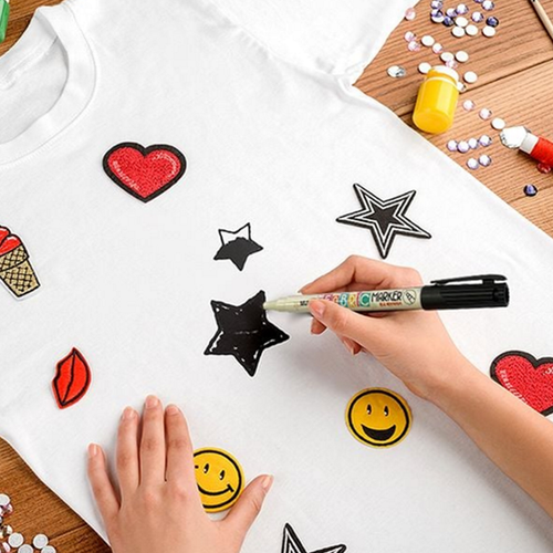 패브릭 염색 펜 핸드메이드 직물용 천그림 diy 염색 펜 6색 아트 마카 공예용 미술용 색칠 채색 미술