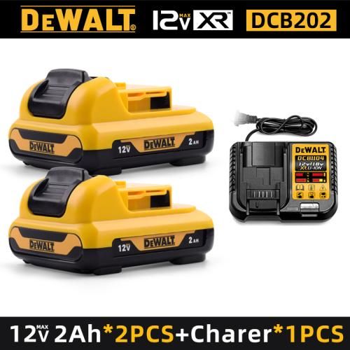 무선충전식 DCB120 리튬 이온 배터리 12V 2.0Ah 배터리 DCB124 DW089LG DCD701F2 전동 공구레이저 레벨