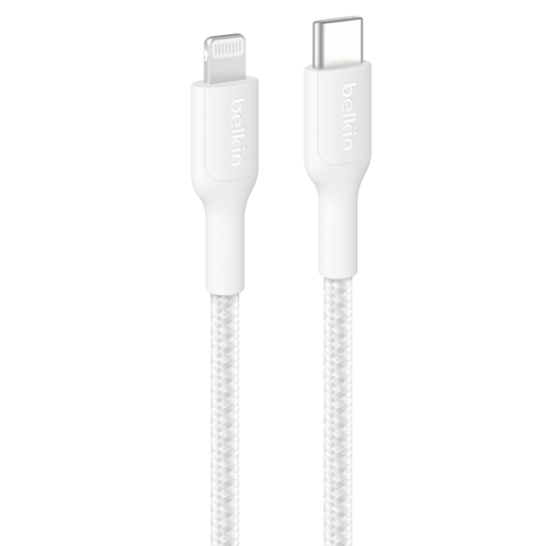 벨킨 C타입-애플8핀 라이트닝 브레이디드 케이블 CAA022fq, 화이트(CAA022fq1MWH), 1개, 1m