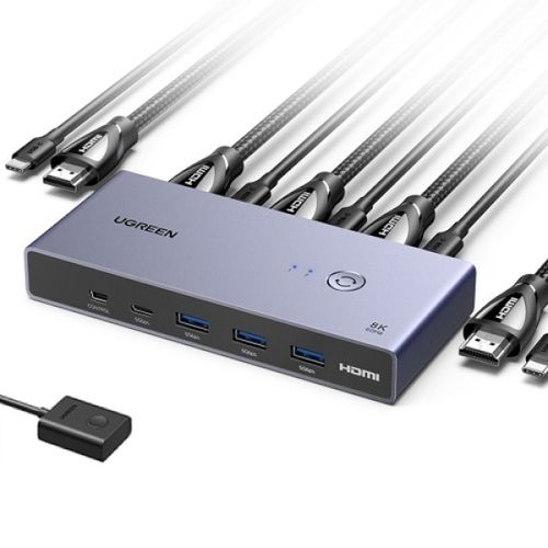 (Ugreen) 8K 60Hz HDMI 2.1 USB 멀티허브 KVM 스위치 U-25961