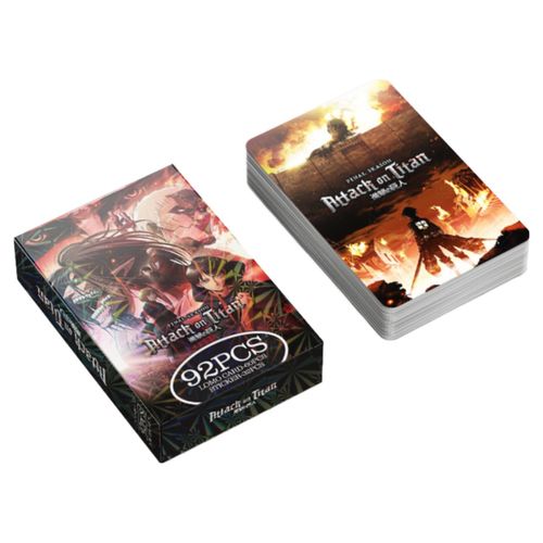 진격의 거인 포토카드 굿즈 LOMO 포카 60pcs + 미니 스티커 32pcs, 진격 거인, 1개