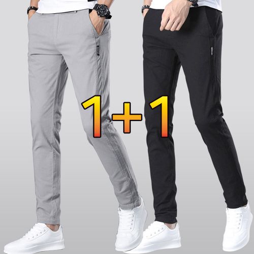 장바9니 1+1 남성 슬림핏 면스판 캐주얼바지 슬랙스