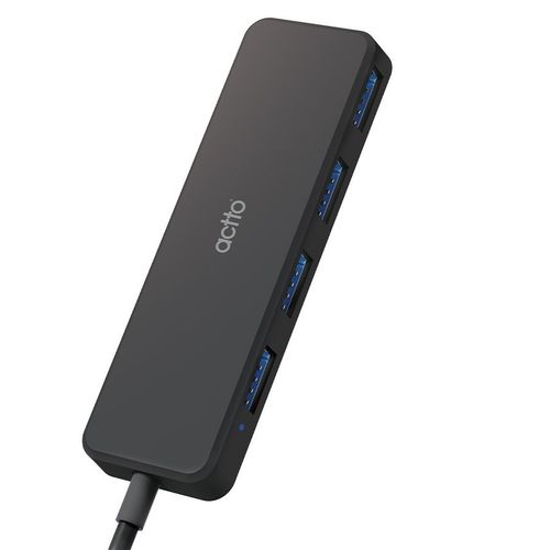 엑토 USB 3.2 Gen1 4포트 초고속 데스크탑 1m 멀티 허브 HUB-60, 블랙, 1개