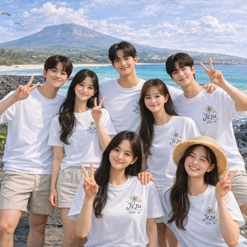 제주도여행 가족티셔츠 단체티셔츠 축제 티셔츠 벗꽃 축제 티셔츠 반팔티셔츠