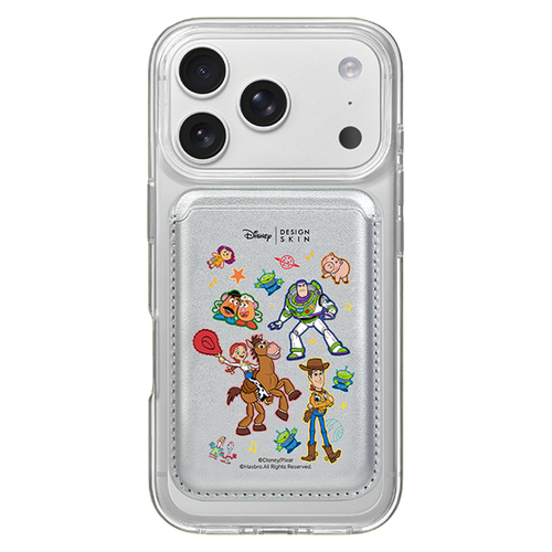 DESIGNSKIN 토이스토리 실버 맥세이프 레더 포켓, 토이스토리 스티커 패턴, 1개