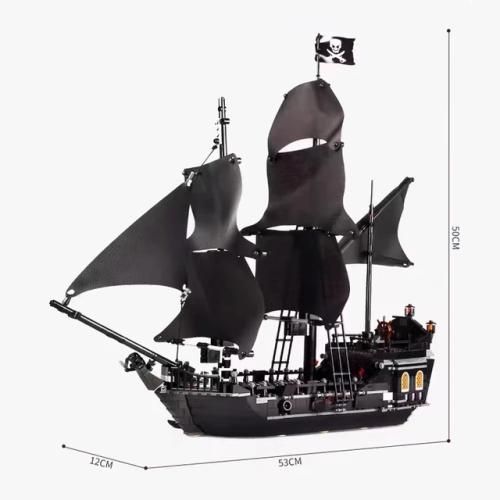 호환 블록 해적 검은 진주와 앤 여왕의 복수 선박 빌딩 모형 조립 벽돌 장난감 선물 MOC 4195 4184 세트에 적합