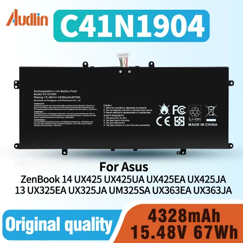C41N1904 배터리 아수스 젠북 13 UX325EA 14 플립 S UX371 S435 용