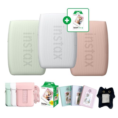 인스탁스 미니링크3 포토프린터+필름20매+전용가방+선물SET, 1세트, 클레이 화이트