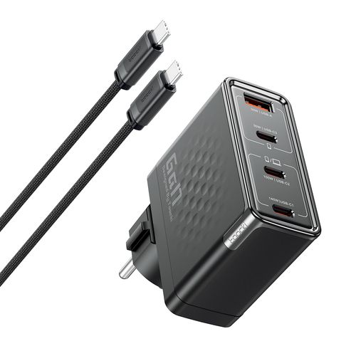 Toocki PD 3.1 GaN PPS 140W 4포트 접지형 초고속 멀티충전기 + C TO C 2M 240W 케이블 세트, 1세트, 블랙