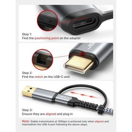 하드 드라이브 케이블 1.6피트 20Gbps 마이크로 B to USB C/A 외장 나일론 브레이드 시게이트 WD 도시바 웨스테이트 맥북 에어 M2 프로 카메라 아이폰용 15 맥