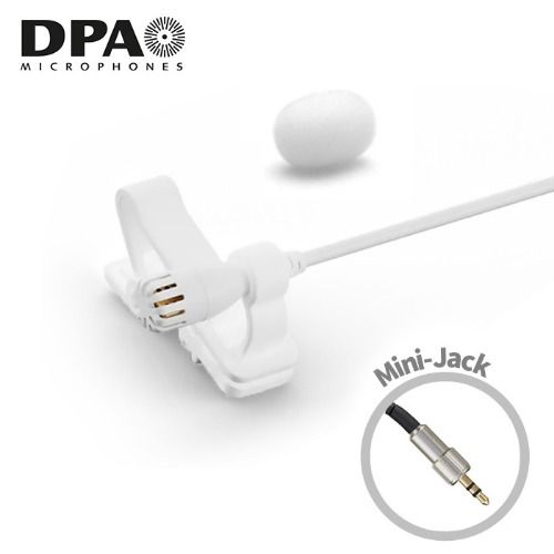 디피에이 DPA 2061-OL-C-W34 Mini-Jack 화이트 젠하이저 타입 라발리에 핀 마이크 방송 녹음 IP57등급 방진방수 색상 화이트, 화이트, 2061-OL-C-W34