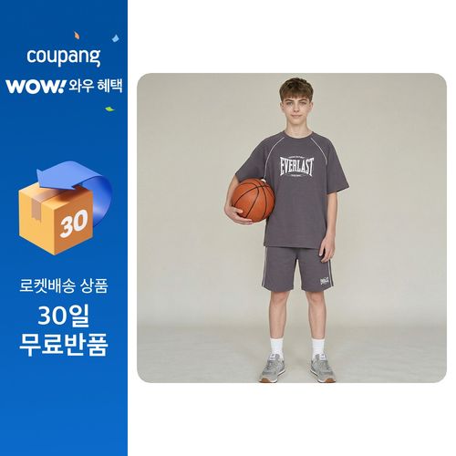 에버라스트 아동용 쿨스킨 래글런 파이핑 셋업 EJCCSUF22029