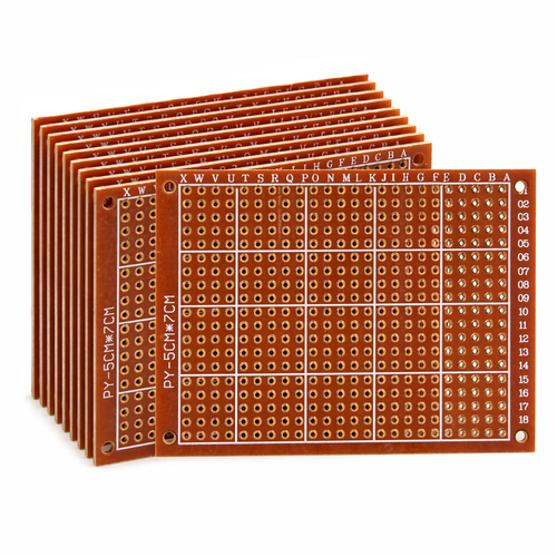 DIY PCB 기판 범용 회로 보드 납땜용 브레드보드 만능기판 5x7cm, 10개, 단일상품