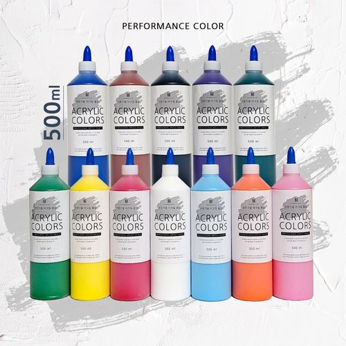 아크릴물감 대용량 전문가용 500ml 미술학원 화방 취미 아크릴물감세트, 포레스트 그린(500ml)