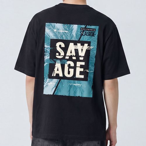 에어플레인 남녀공용 SAVAGE 릴렉스핏 반팔 티셔츠