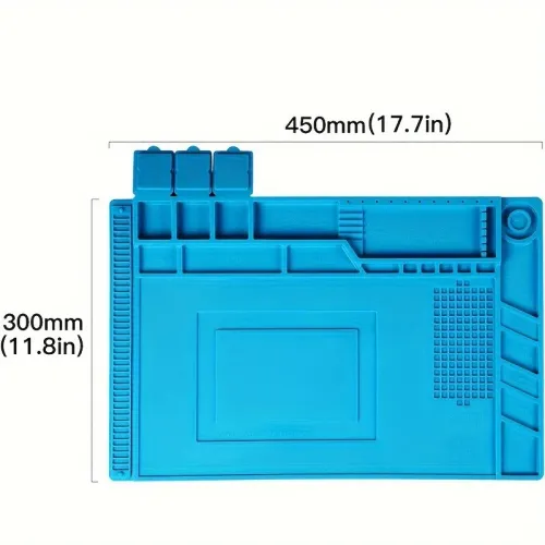 고온 내열 실리콘 납땜 매트 (자석 부착 가능) - 미끄럼 방지 정전기 작업 (휴대폰 수리용)