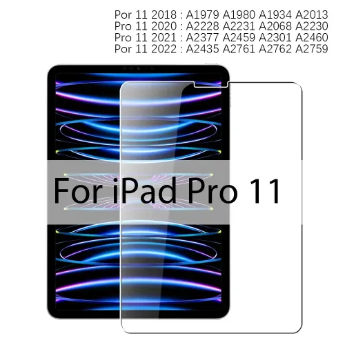 ipad 호환 Pro 13 12.9 11 6th M4 M2 2024 Air 5 4 3 2 1 9 9th 10 10th Gen Mini 6 9.7 필름 용 강화 유리
