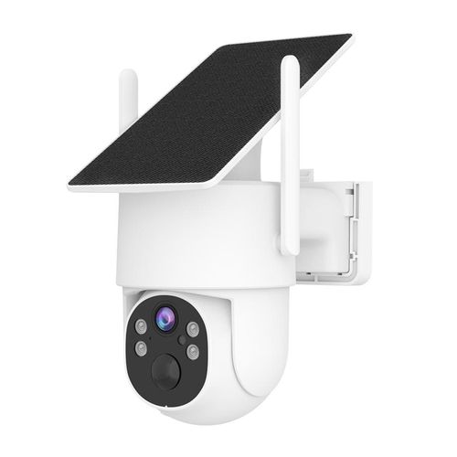 2K 4MP 현관 무선 CCTV 실외용 PTZ 배터리 카메라 태양광 충전 패널, 1개, 4MP CCTV 실외용