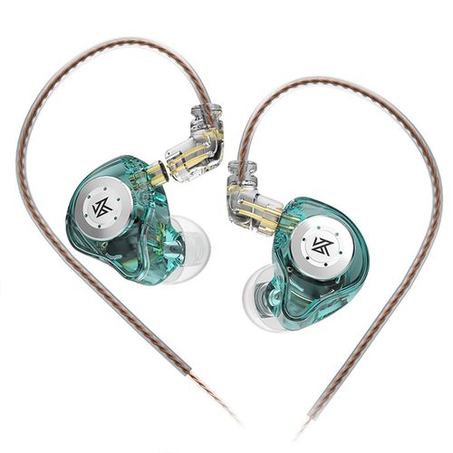 Keephifi KZ EDX Pro 게이밍 이어폰 IEM 이어 모니터에 1DD 유선 연결, 10mm 다이내믹 드라이버 포함 베이스 사운드, 초록