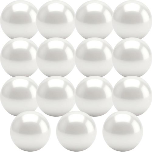 진주단추 12mm 터널형 진주알 진주콩, 1봉, 진주터널콩단추12mm(흰색15개)