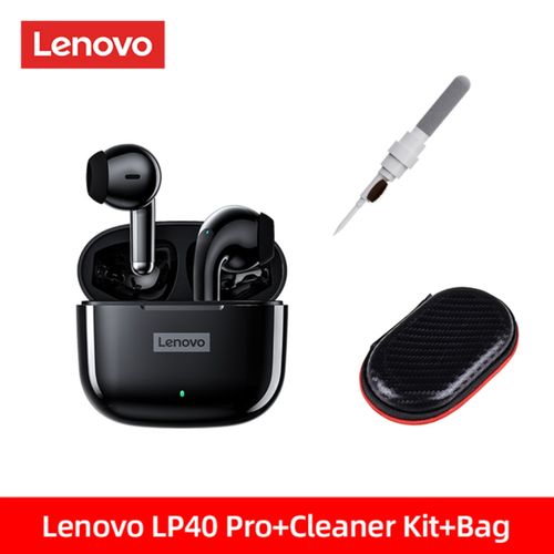 Lenovo-오리지널 LP40 프로 TWS 무선 이어폰, 블루투스 5.1, 스포츠, 소음 감소 헤드폰, 터치 컨트롤, 250mAH, 2022 신제품