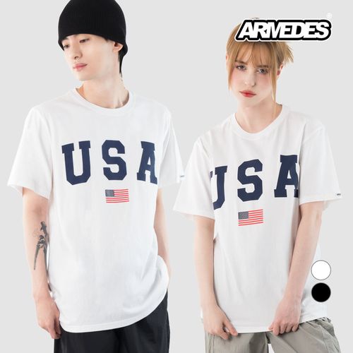 아르메데스 면 20수 아트 그래픽 통기성 반팔 티셔츠 AR-1012
