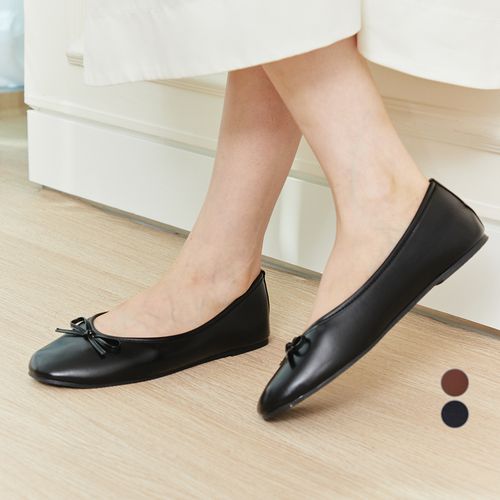 아피나르 여성 베이직 리본 플랫 슈즈