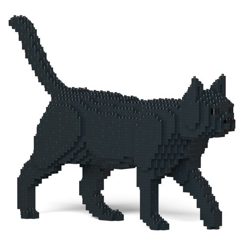 JEKCA 걷는 고양이 나노블럭, 블랙, 1개