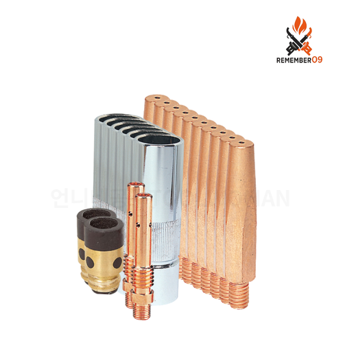 CO2 용접기 스타터세트 1.2mm 팁10개 노즐 350A 5개 절연관 2개 가스디퓨저2개, 1개, 팁규격선택