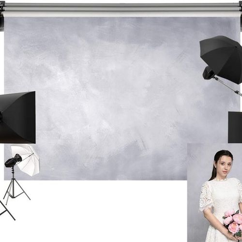 케이트 7x5ft2.2mW x1.5mH 라이트 실버 배경 그레이 레트로 텍스처 추상 사진 소품 디지털 인쇄 촬영