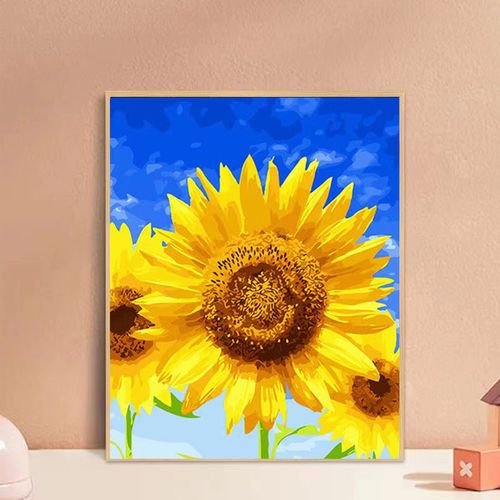 롤링무비 DIY 명화그리기 유화그리기세트 꽃 도안 숫자유화 아크릴 그림 힐링 취미 선물
