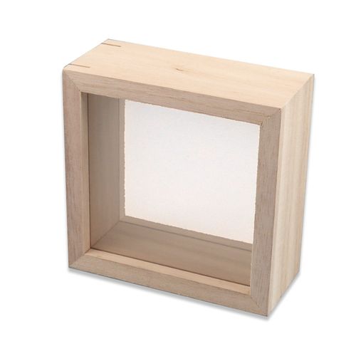 나무 아크릴 공간 투명 액자 우드 프레임 깊은 입체 양면 피규어 DIY 미술 인테리어