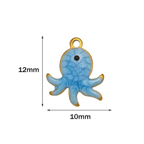 10pcs 스테인레스 스틸 에나멜 해양 산호 금속 귀걸이 팔찌 참 DIY 목걸이 팔찌 쥬얼리 만들기 및 공예용