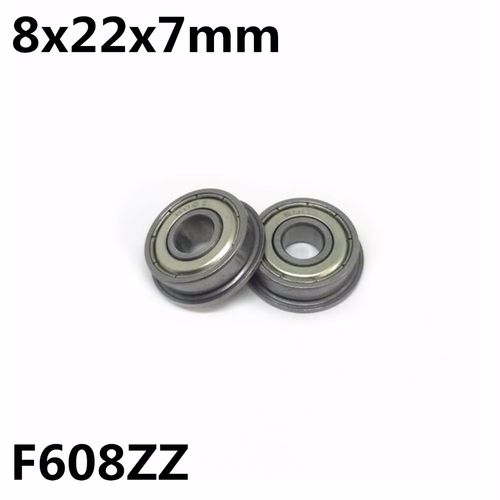 플랜지 베어링 F608ZZ 8x22x7mm 깊은 홈 볼 50Pcs F608