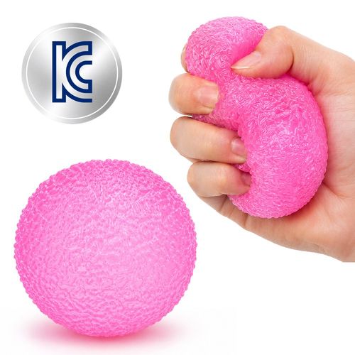 잇마켓 스트레스볼 로제 스퀴시 말랑이 KC인증 6cm, 1개, 128g, 브라이트 핑크