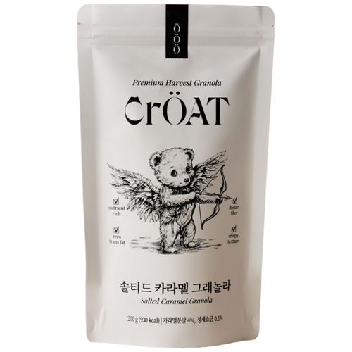 CrOAT 크로트 솔티드 카라멜 그래놀라 파우치, 1개, 200g