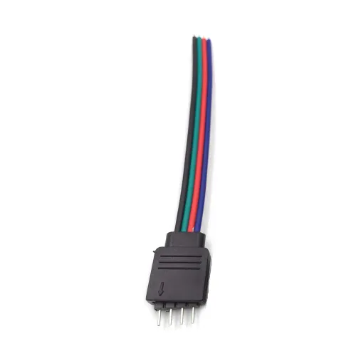 4Pin 남성 여성 RGB 커넥터 와이어 케이블 LED 스트립 라이트 와이어 케이블 커넥터 어댑터 3528 5050 SMD