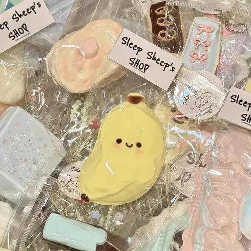 Taba Squishy 바나나 짜기 장난감 14세 이상를위한 귀여운 스트레스 릴리프 Fidget 감각 성인 부드러운