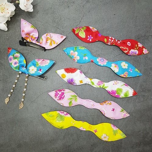 콩이네리본 한복리본 양면바니 장식 한복 머리끈 머리핀 만들기 diy 리본공예 재료 헤어악세사리