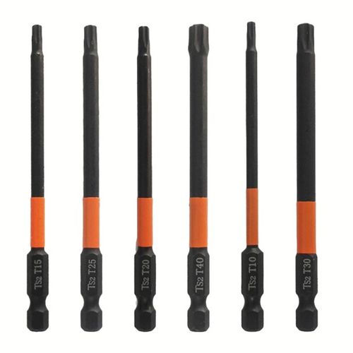Torx 스크루 드라이버 비트 전동 공구용 육각 섕크 드릴 마그네틱 T10-T40 액세서리 1/4 인치 1PC