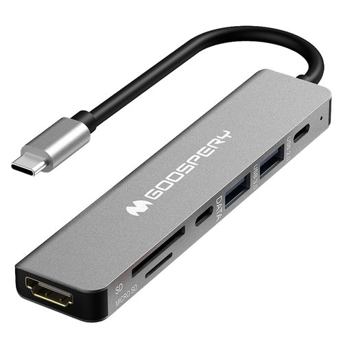 구스페리 7포트 USB 3.0 HDMI C타입 멀티허브, 단일색상, 1개