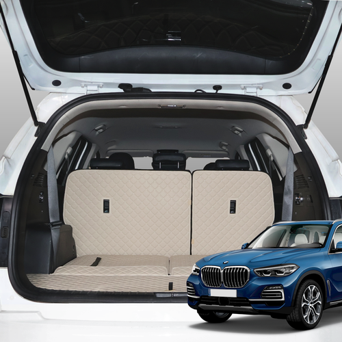 BMW X5 G05 트렁크매트 일체형 트렁크 바닥매트, 블랙, X5 (G05) 7인승