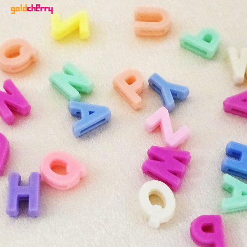알파벳 이니셜 파스텔 컬러 비즈 아크릴 키링 팔찌 만들기 DIY 재료